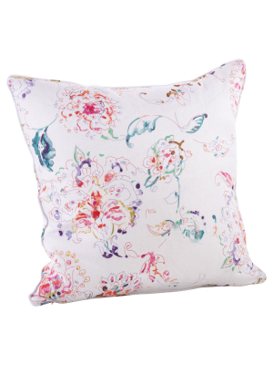 20"x20" Oversize Down Filled Floral Print Square Throw Pillow - Saro Lifestyle