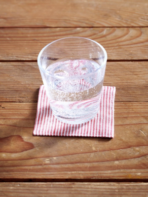 Linen Coasters | Red Stripe