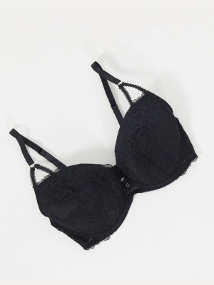 Ann Summers Sexy Curve Lace Plunge Bra In Black