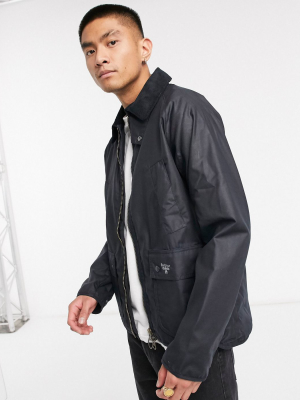 Barbour Beacon Bedale Wax Jacket In Navy