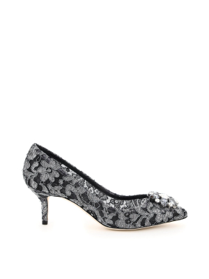 Dolce & Gabbana Crystal-embellished Lace Pumps