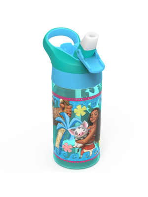 Moana 17.5oz Plastic Water Bottle Blue/green - Zak Designs