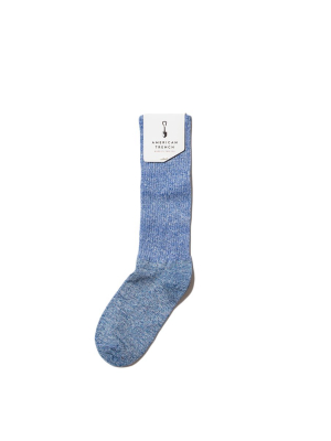 Luxury Linen & Cotton Dress Sock - Blue