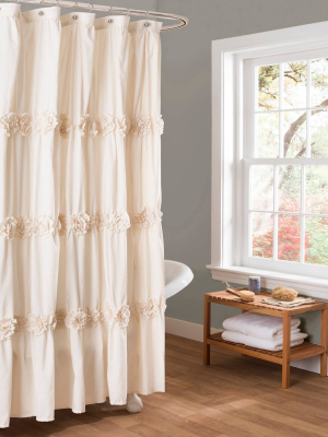Darla Texture Shower Curtain - Lush Décor