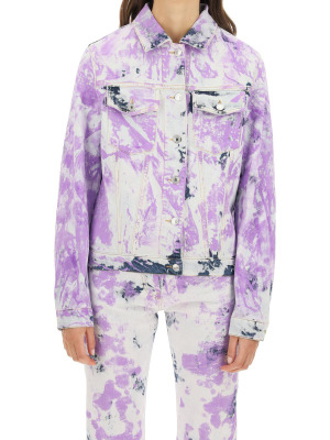 Msgm Tie-dyed Denim Jacket