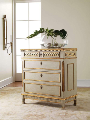 Painted Regency Chest-antique Grey W/gold