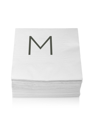 Monogram Cocktail Napkin, M (set Of 50)