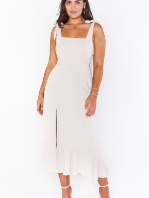 Claire Midi Dress ~ Show Me The Ring Crisp