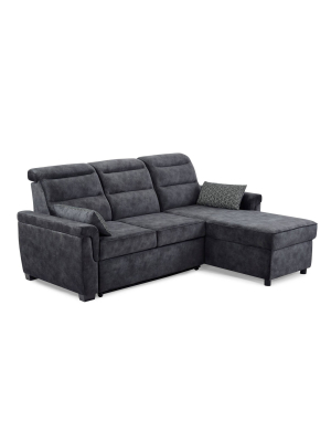 Florence Sectional Sofa Dark Gray - Serta