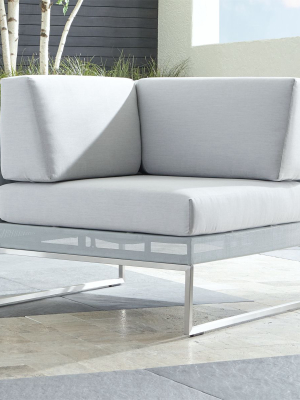 Dune Light Grey Corner Chair With Sunbrella ® Cushions