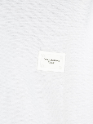 Dolce & Gabbana Classic Logo Plaque Polo Shirt