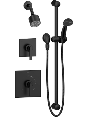 Symmons 3605-sh1-1.5-trm Duro Pressure Balanced Shower System With Shower Head - Matte Black