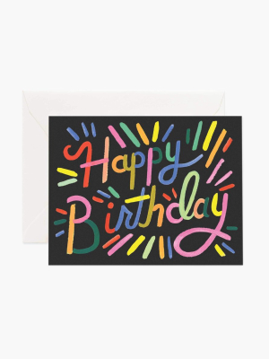 Fireworks Birthday Card