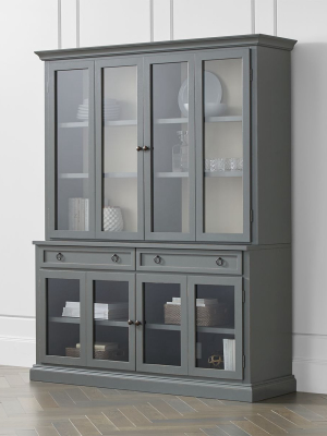 Cameo 2-piece Modular Grey Glass Door Wall Unit