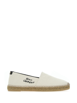 Saint Laurent Logo Embroidered Espadrilles