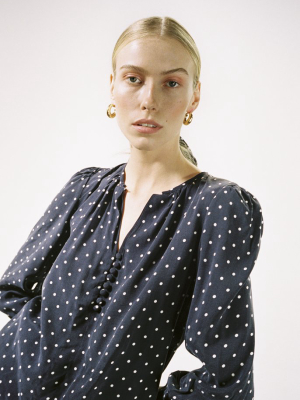 Almond Blouse | Dotted Navy