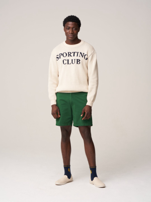 "sporting Club" Jacquard Sweater - Natural