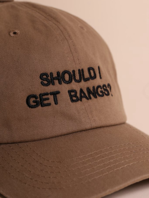 Should I Get Bangs Dad Cap Khaki/black