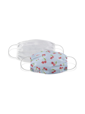Martex Health Cherries Double Layer Gathered Standard Face Mask