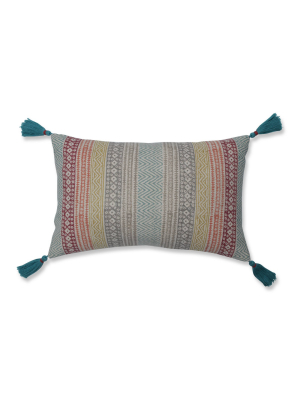 Caravan Stripe Lumbar Throw Pillow Cream - Pillow Perfect