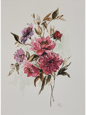 Ben Peck-whiston Original Painting - Floral Bouquet