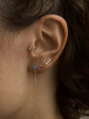 Three-step Diamond Earrings
