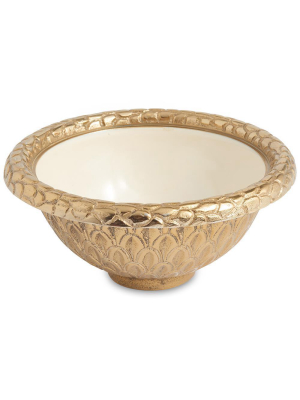 Julia Knight Florentine 4.25" Round Bowl In Gold Snow