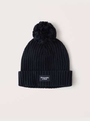 Cable Knit Pom Beanie