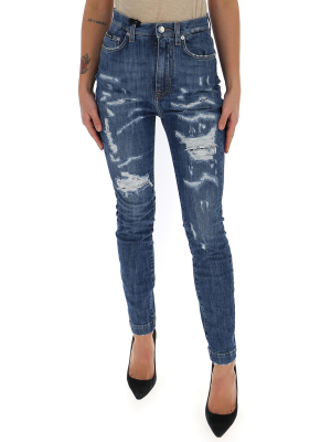 Dolce & Gabbana Distressed Skinny Jeans