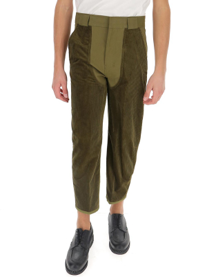 Haider Ackermann Panelled Cropped-leg Trousers