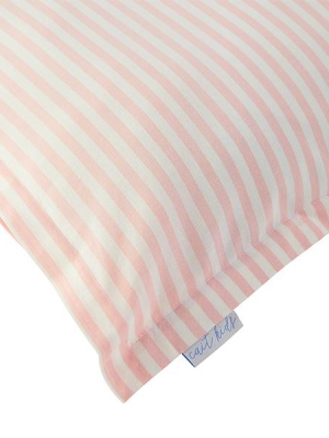 Classic Stripe Sham In Peach Blush