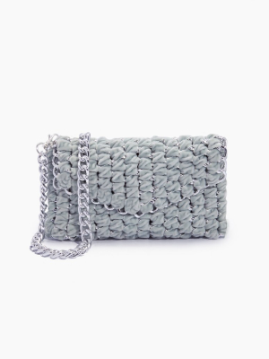 Velvet Eve Crossbody Clutch  - Icy Grey