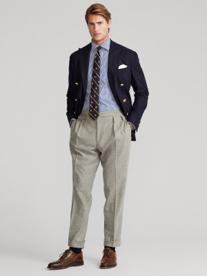 Pleated Wool Flannel Trouser