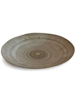 Rina Menardi - Shell Big Plate - Birch Craquele