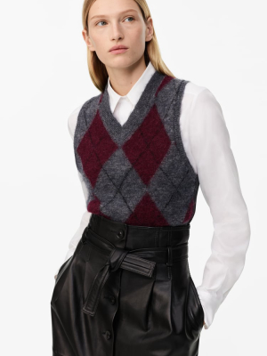 Limited Edition Knit Argyle Vest