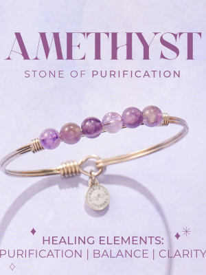 Amethyst Energy Stone Bracelet For Purification
