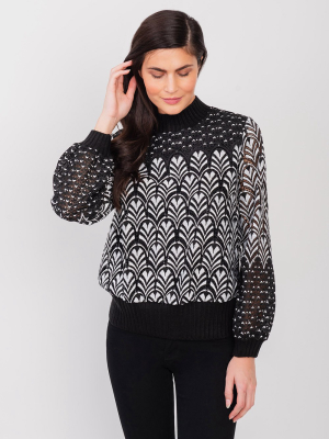 Rosalie Embroidered Lace Sweater