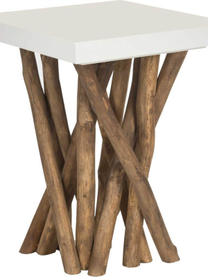 Harris Branched Side Table White/natural