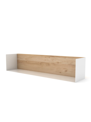 Oak U Shelf Large In White
