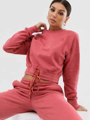 Converse Dusty Pink Crop Sweatshirt