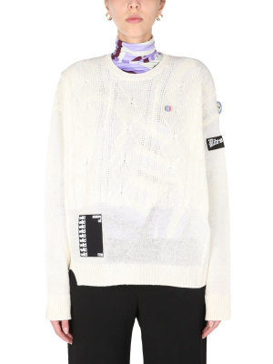 Raf Simons Patch Detail Knitted Jumper