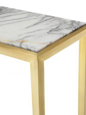 Eichholtz Henley Small Console Table - Gold & White