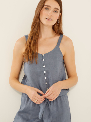 Linen Tie Waist Cami