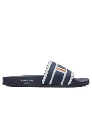 Thom Browne Trompe L'oeil Pool Slide - Charcoal