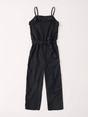 Ruffle Pintuck Jumpsuit