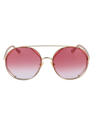 Chloé Eyewear Round Detachable Lens Sunglasses