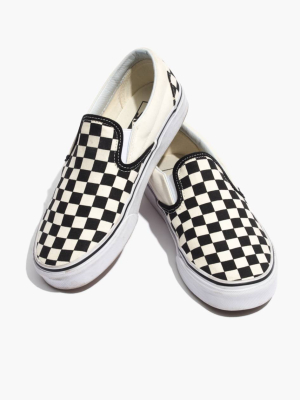 Vans® Unisex Classic Slip-on Sneakers In Black Checkerboard