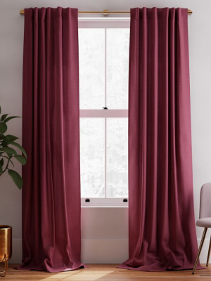 Solid Belgian Linen Curtain - Currant