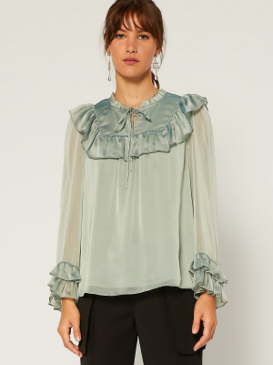 Ruffled Layered Blouse