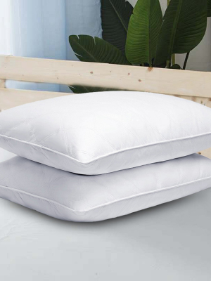 Puredown Quilted Goose Down Feather Pillow